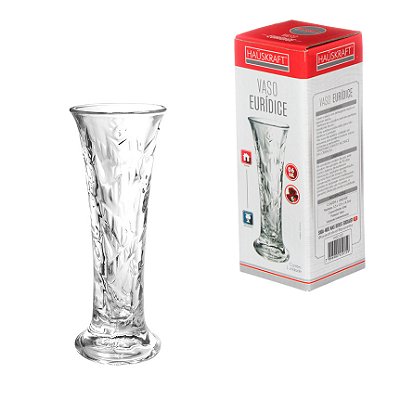 Vaso de Vidro Eurídice 14,5cm Hauskraft Ref.VASO-051