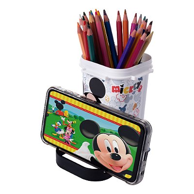 Organizador Retrátil com Suporte para Celular Mickey Plasutil Ref.17531