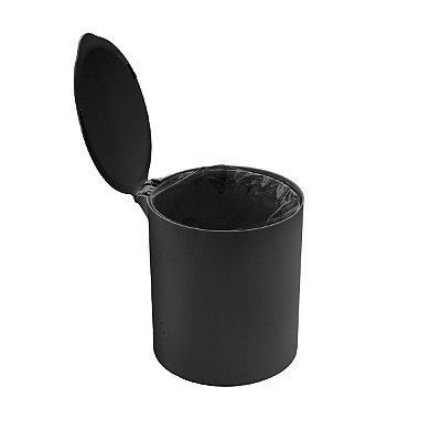 Lixeira com Aro Interno 4 Litros Preto Arthi Ref.7860