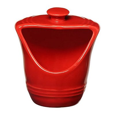 Saleiro de Porcelana Stone Vermelho 185ml Hauskraft Ref.PCLN177/VM