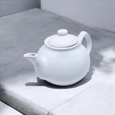 Bule de Chá em Cerâmica Branco 700ml