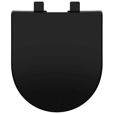 Assento Sanitário Termofixo Soft Close Riviera Preto para vaso Celite