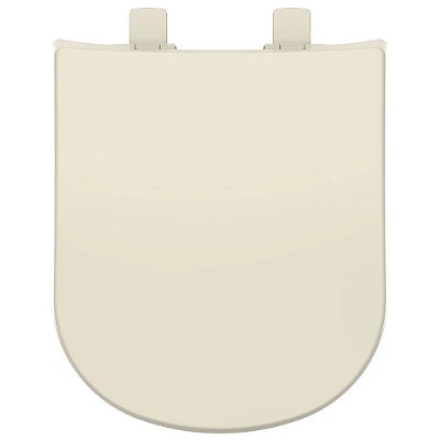 Assento Sanitário Polipropileno Soft Close Life Bege Claro para vaso Celite