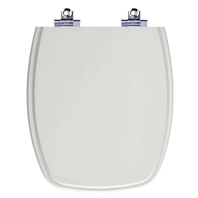 Assento Sanitário Fechamento Lento Stylus Cinza Prata