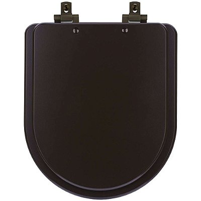 Assento Sanitário MDF Soft Close Level Marrom Fosco para Vaso Deca com Ferragem Marrom