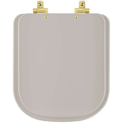 Assento Sanitário Soft Close Axis Barbante para vaso Deca com Ferragem Dourada