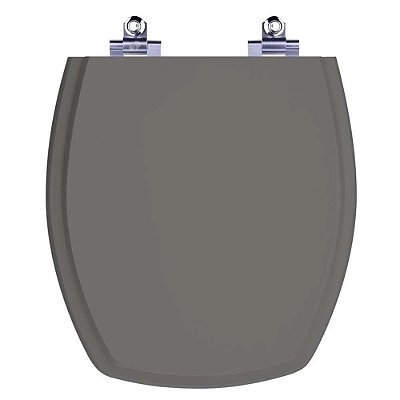 Assento Sanitário Laqueado Soft Close Thema Cinza Ambar (Cinza Escuro) para vaso Incepa
