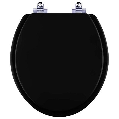 Assento Sanitário Laqueado Soft Close Saveiro Preto para vaso Celite