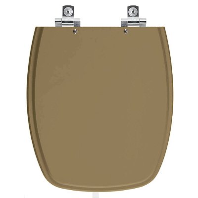 Assento Sanitário Laqueado Soft Close Stylus Amarelo Terra para vaso Celite