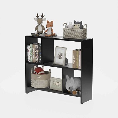 Estante Infantil Nicho Organizador Criança Armário para Brinquedos Preto