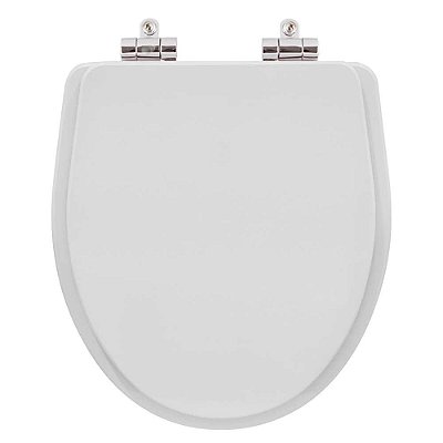Assento Sanitário Poliester Soft Close Laura Branco para vaso Roca