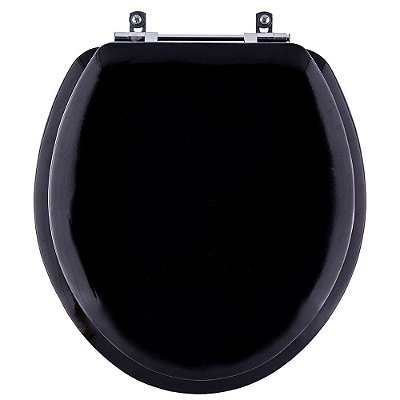 Assento Sanitário Almofadado Loren Way Preto para vaso Lorenzetti 6lpf