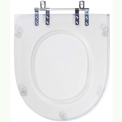 Assento Sanitario Poliester Riviera Transparente para vaso Celite