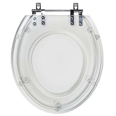 Assento Sanitario Poliester Ravena Transparente para vaso Deca