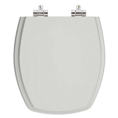 Assento Sanitario Poliester com Amortecedor Thema Cinza Platina para Vaso Incepa