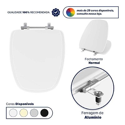 Assento Sanitário Monte Carlo Branco Para Vaso Deca