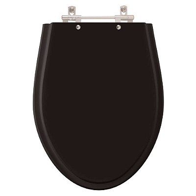 Assento Sanitário Alpinia Preto para vaso Fiori