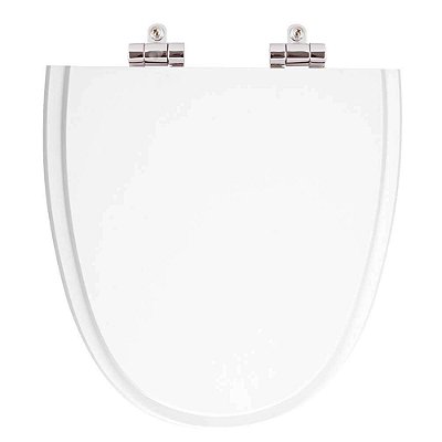 Assento Sanitário Poliester Soft Close Aloha Branco para vaso Celite