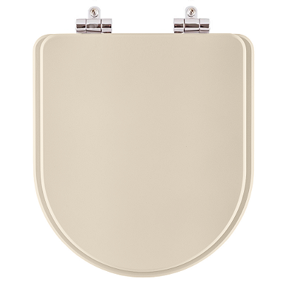 Assento Sanitário Poliester Soft Close Carrara Amendoa para vaso Deca