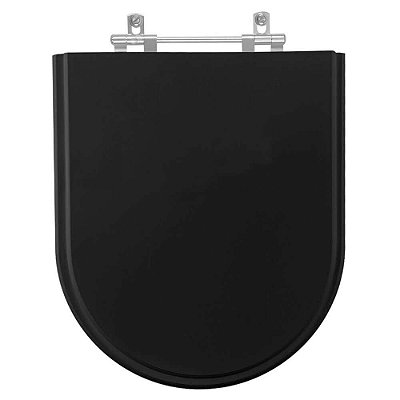 Assento Sanitário Poliester Duna Ebano (Preto) para vaso Deca