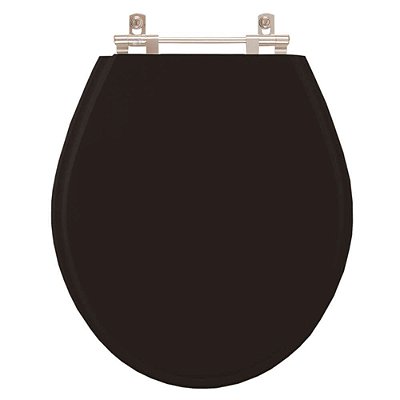 Assento Sanitario Poliester Ravena Preto para vaso Deca