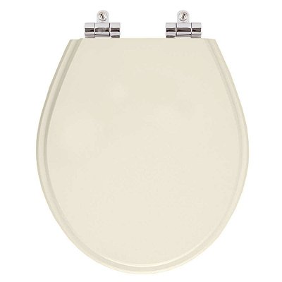 Assento Sanitário Poliester Soft Close Ravena Amendoa para vaso Deca