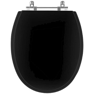 Assento Sanitario Poliester Spot Ebano (Preto) para vaso Deca