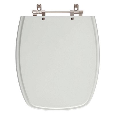 Assento Sanitário Poliester Primula Plus Cinza Claro para vaso Fiori