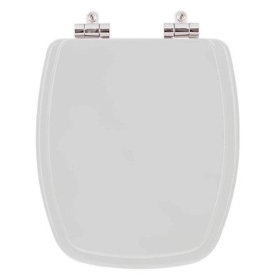 Assento Sanitário Poliester Soft Close Primula Plus Cinza Claro para vaso Fiori