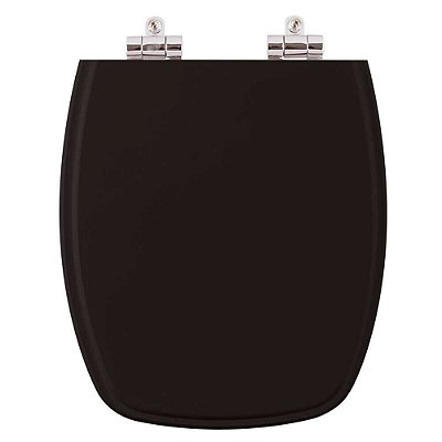 Assento Sanitário Poliester Soft Close Primula Plus Preto para vaso Fiori