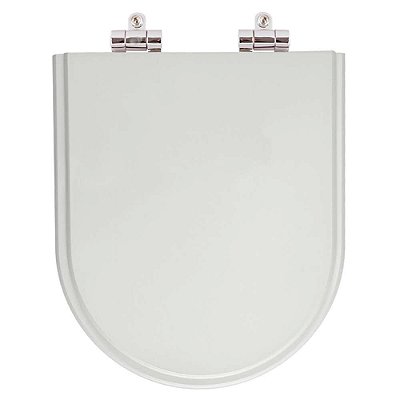 Assento Sanitário Poliester Soft Close San Remo Cinza Claro para vaso Hervy