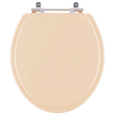 Assento Sanitario Poliester Convencional Oval Pêssego Rosa Shell para vaso Incepa