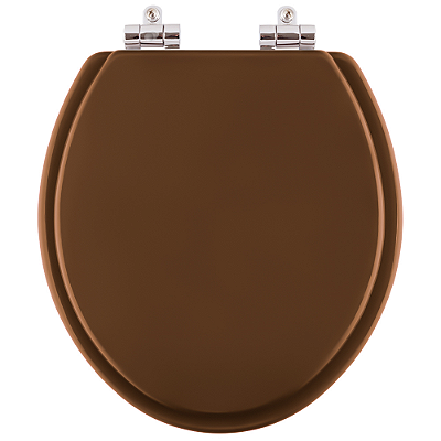 Assento Sanitário Poliéster Soft Close Convencional / Oval Ocre (Marrom) para vaso Incepa