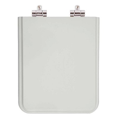 Assento Sanitário Poliester Soft Close Square Cinza Platina (Cinza Claro) para vaso Incepa