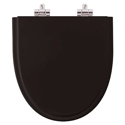 Assento Sanitário Poliester Soft Close Studio Preto para vaso Incepa