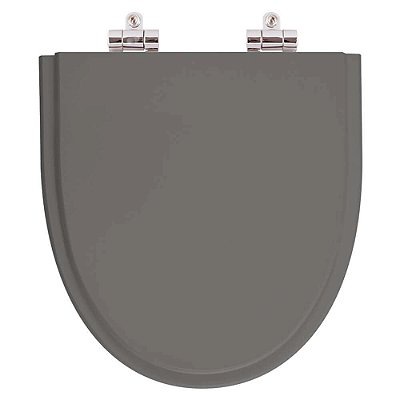 Assento Sanitário Poliéster Soft Close Studio Ambar (Cinza Escuro) para vaso Incepa