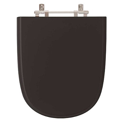 Assento Sanitario Poliester Ezedra Preto para vaso Ideal Standard