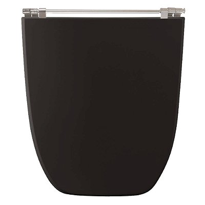 Assento Sanitário Poliester Scala Preto para vaso Ideal Standard