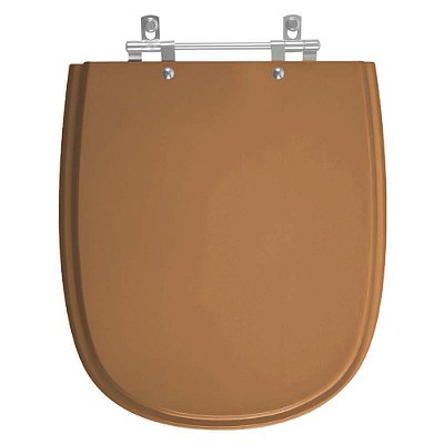 Assento Sanitário Poliester Dona Beja Caramelo para vaso Santa Clara