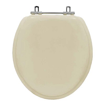Assento Sanitário Almofadado Convencional Oval Bege Claro para vaso Incepa