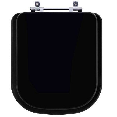 Assento Sanitário Poliester Quadra Ebano (preto) para vaso Deca