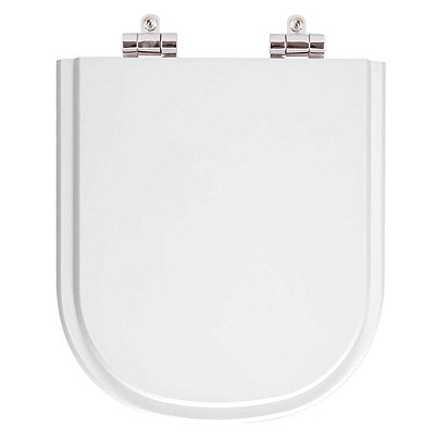 Assento Sanitário Poliéster Soft Close Flox Branco para vaso Fiori