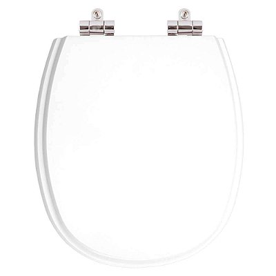 Assento Sanitário Poliéster Soft Close Alamo Branco para vaso Santa Clara