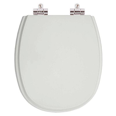 Assento Sanitário Poliéster Soft Close Alamo Cinza Claro para vaso Santa Clara