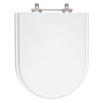 Assento Sanitário Poliester Jasmim Branco para vaso Fiori
