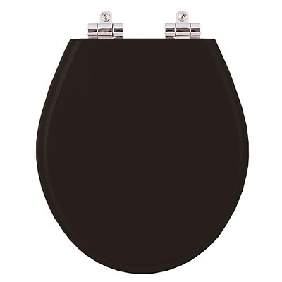 Assento Sanitário Poliéster Soft Close Studio Ébano (Preto) para vaso Deca