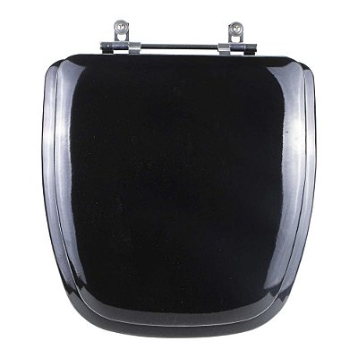 Assento Sanitário Almofadado Fit Preto para louça Celite