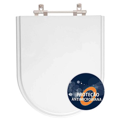 Assento Sanitario Poliester Antibacteriano Smart Branco para Vaso Celite