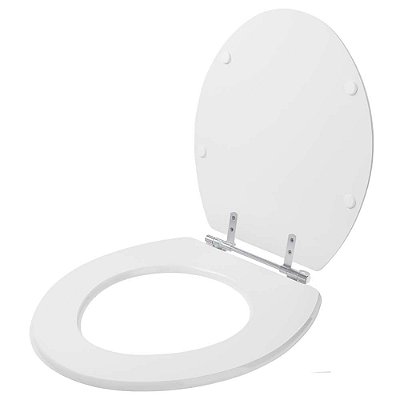 Assento Sanitário Poliester Antibacteriano Saveiro Branco para Vaso Celite