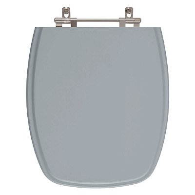Assento Sanitário Poliester Stylus Cinza Perola para vaso Celite